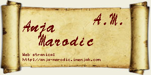Anja Marodić vizit kartica